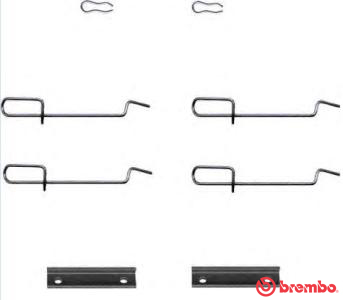 Set accesorii, placute frana A 02 215 BREMBO