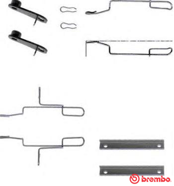 Set accesorii, placute frana A 02 230 BREMBO