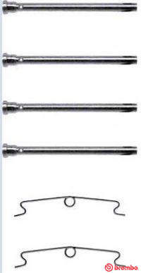Set accesorii, placute frana A 02 234 BREMBO