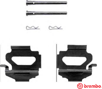 Set accesorii, placute frana A 02 249 BREMBO