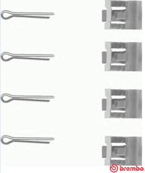 Set accesorii, placute frana A 02 251 BREMBO