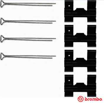 Set accesorii, placute frana A 02 256 BREMBO
