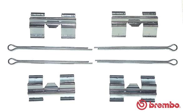 Set accesorii, placute frana A 02 257 BREMBO