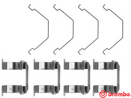 Set accesorii, placute frana A 02 266 BREMBO