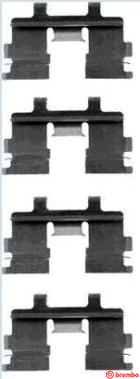 Set accesorii, placute frana A 02 286 BREMBO