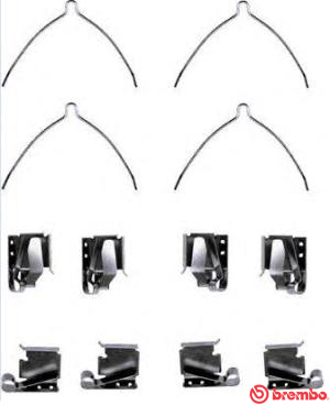 Set accesorii, placute frana A 02 308 BREMBO