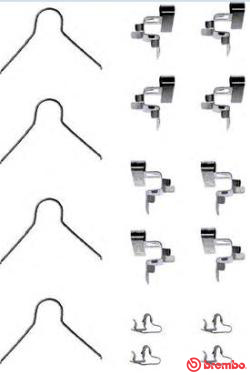 Set accesorii, placute frana A 02 309 BREMBO