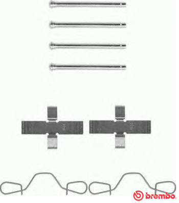 Set accesorii, placute frana A 02 320 BREMBO
