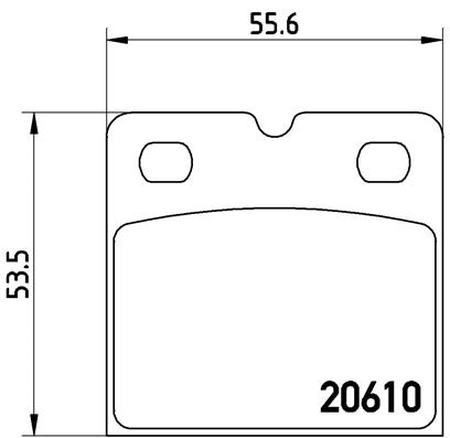 set placute de frana,frana de parcare cu disc P 02 001 BREMBO
