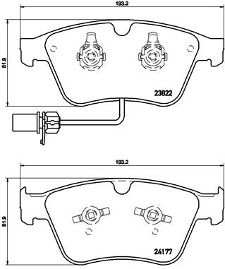 Set placute frana,frana disc P 05 003 BREMBO