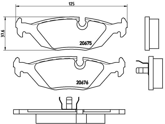 set placute frana,frana disc P 06 009 BREMBO