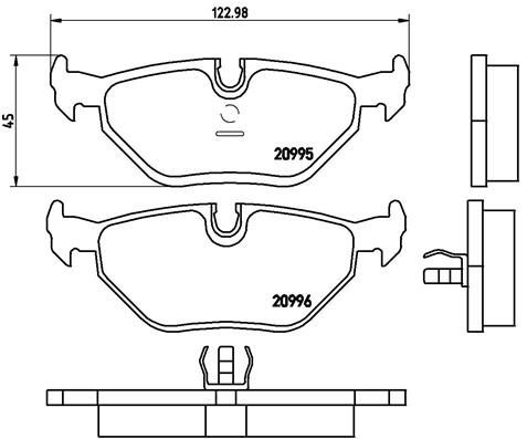 set placute frana,frana disc P 06 011 BREMBO