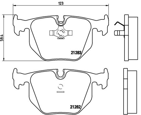 set placute frana,frana disc P 06 016 BREMBO