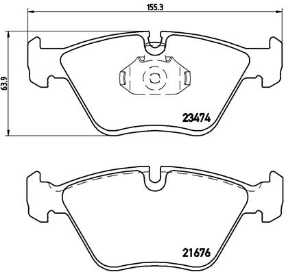 set placute frana,frana disc P 06 042 BREMBO