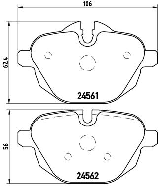 Set placute frana,frana disc P 06 064 BREMBO