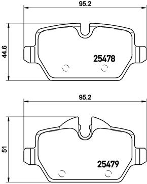 set placute frana,frana disc P 06 080 BREMBO