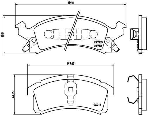 set placute frana,frana disc P 07 004 BREMBO