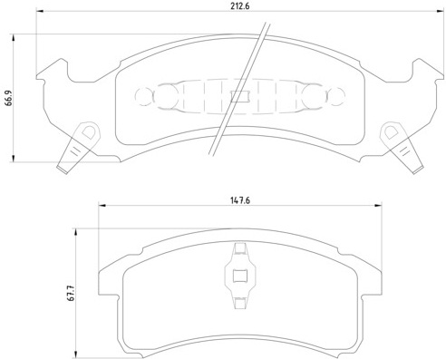 set placute frana,frana disc P 09 002 BREMBO
