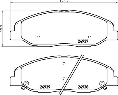 set placute frana,frana disc P 09 016 BREMBO