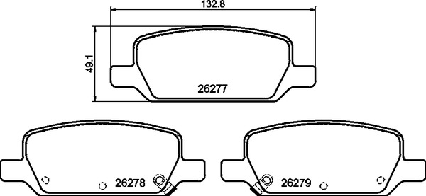 Set placute frana,frana disc P 09 027 BREMBO