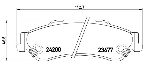 set placute frana,frana disc P 10 002 BREMBO