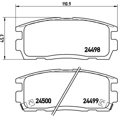 Set placute frana,frana disc P 10 004 BREMBO