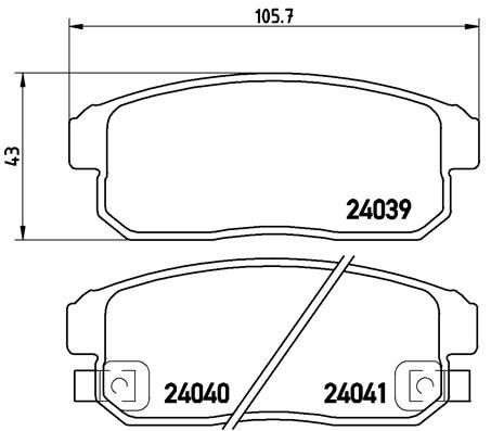 Set placute frana,frana disc P 10 005 BREMBO