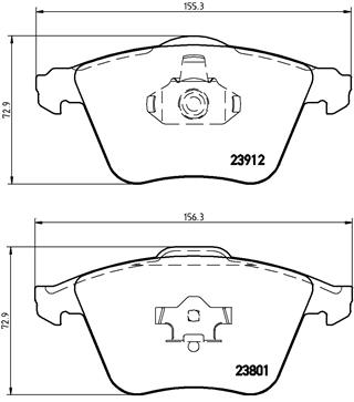 set placute frana,frana disc P 10 012 BREMBO