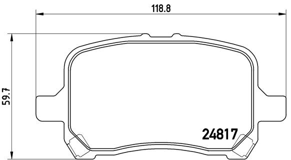 set placute frana,frana disc P 10 014 BREMBO