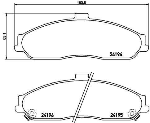 set placute frana,frana disc P 10 052 BREMBO