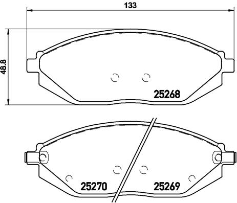 Set placute frana,frana disc P 10 054 BREMBO