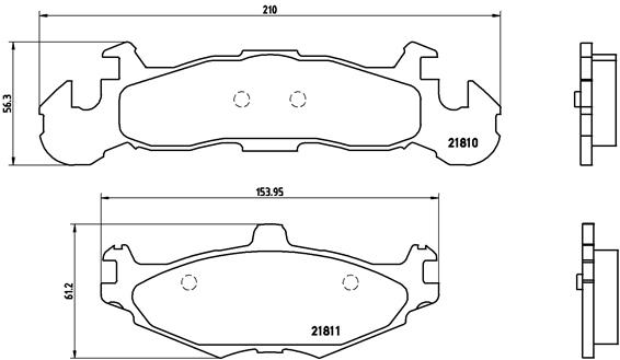 set placute frana,frana disc P 11 001 BREMBO
