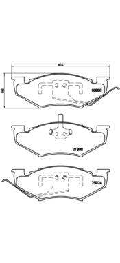 set placute frana,frana disc P 11 005 BREMBO