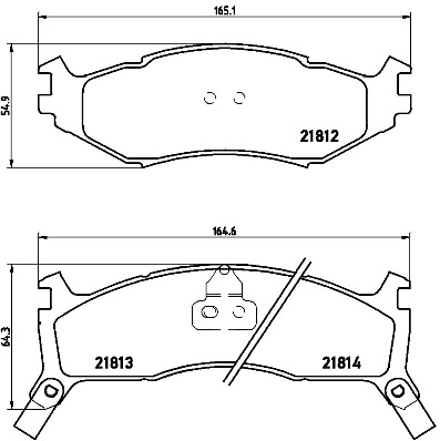 set placute frana,frana disc P 11 006 BREMBO