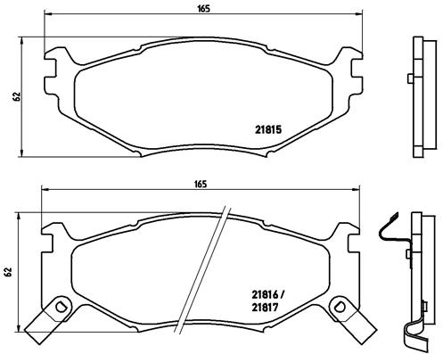 set placute frana,frana disc P 11 007 BREMBO