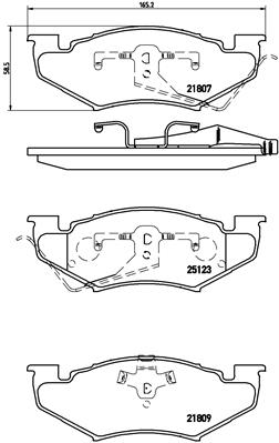 set placute frana,frana disc P 11 020 BREMBO