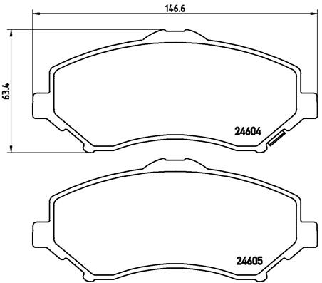 Set placute frana,frana disc P 11 022 BREMBO