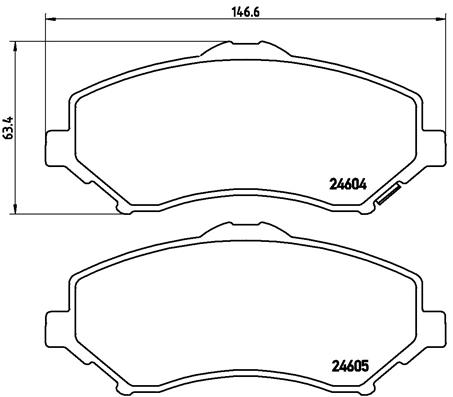 Set placute frana,frana disc P 11 025 BREMBO