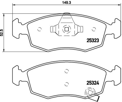 Set placute frana,frana disc P 11 031 BREMBO