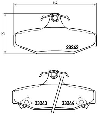 set placute frana,frana disc P 15 004 BREMBO