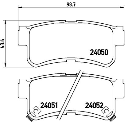 set placute frana,frana disc P 15 009 BREMBO