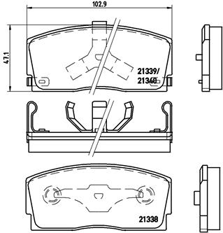 set placute frana,frana disc P 16 005 BREMBO