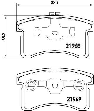 set placute frana,frana disc P 16 006 BREMBO