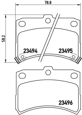 set placute frana,frana disc P 16 009 BREMBO