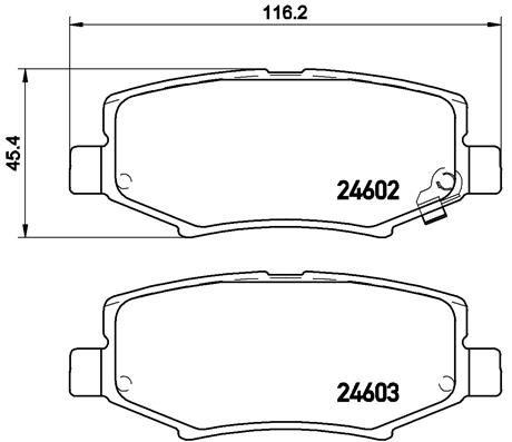 Set placute frana,frana disc P 18 024 BREMBO