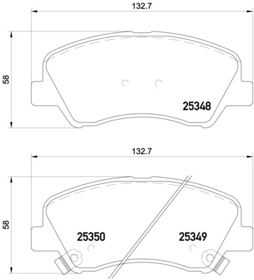 Set placute frana,frana disc P 18 025 BREMBO