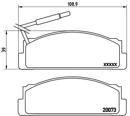 set placute frana,frana disc P 23 005 BREMBO