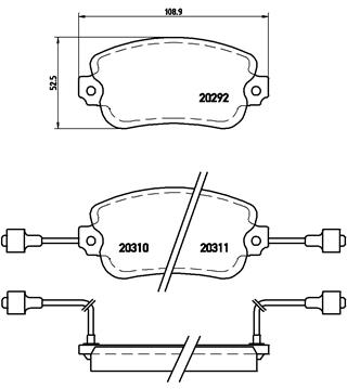 set placute frana,frana disc P 23 007 BREMBO