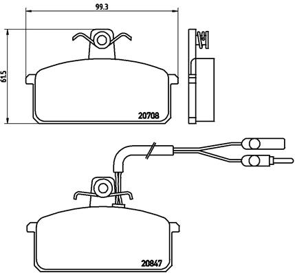 set placute frana,frana disc P 23 019 BREMBO