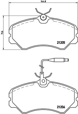 set placute frana,frana disc P 23 023 BREMBO
